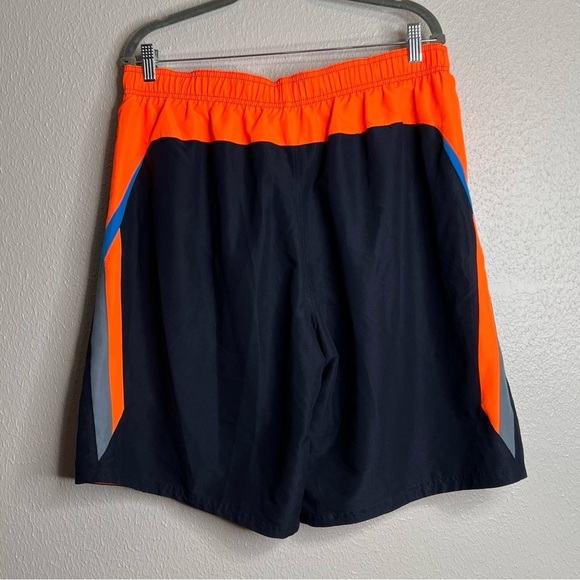 Nike Mens Swim Trunks Blue Orange Swoosh Logo Drawstring Beach Swimming Size XL - Picture 11 of 12
